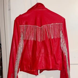 RED LEATHER JACKET ❤️